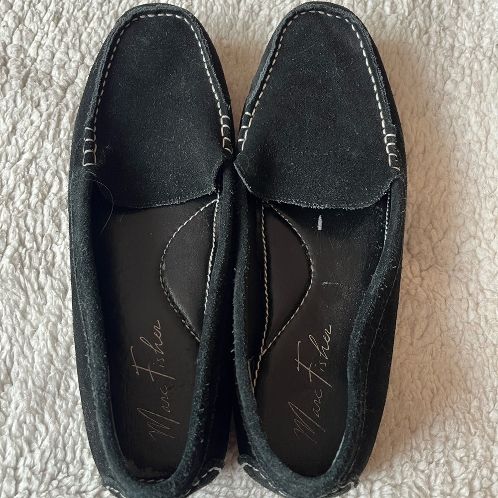 Marc Fisher Women's Black Suede Moccasins